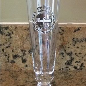 Warsteiner Beer Glass, Tall, Gold Rimmed, 0.2 liter